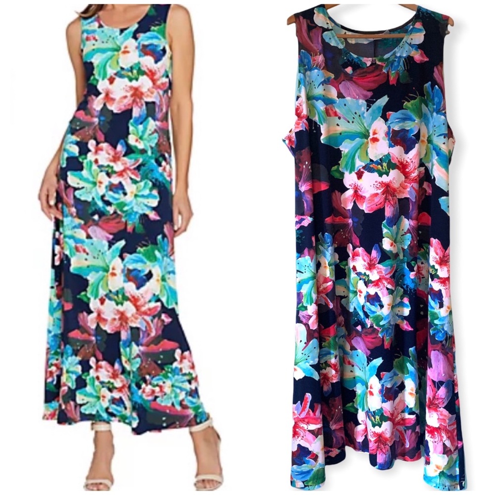 Attitudes by Renee Floral Maxi Dress 3XP
